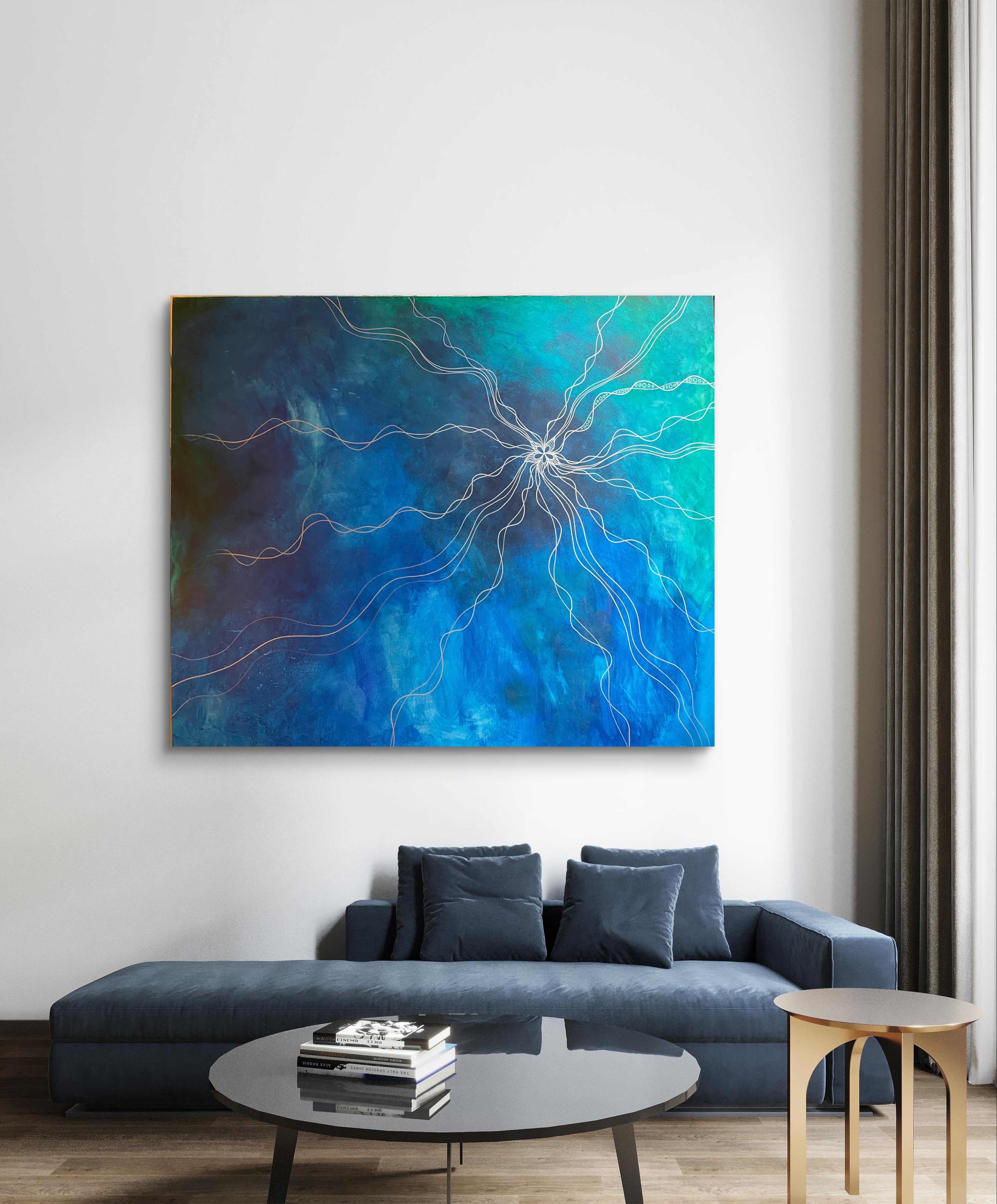 Sea Star in Blue Ocean 48" x 60" Canvas